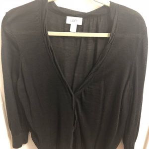 LOFT twist-hem cardi